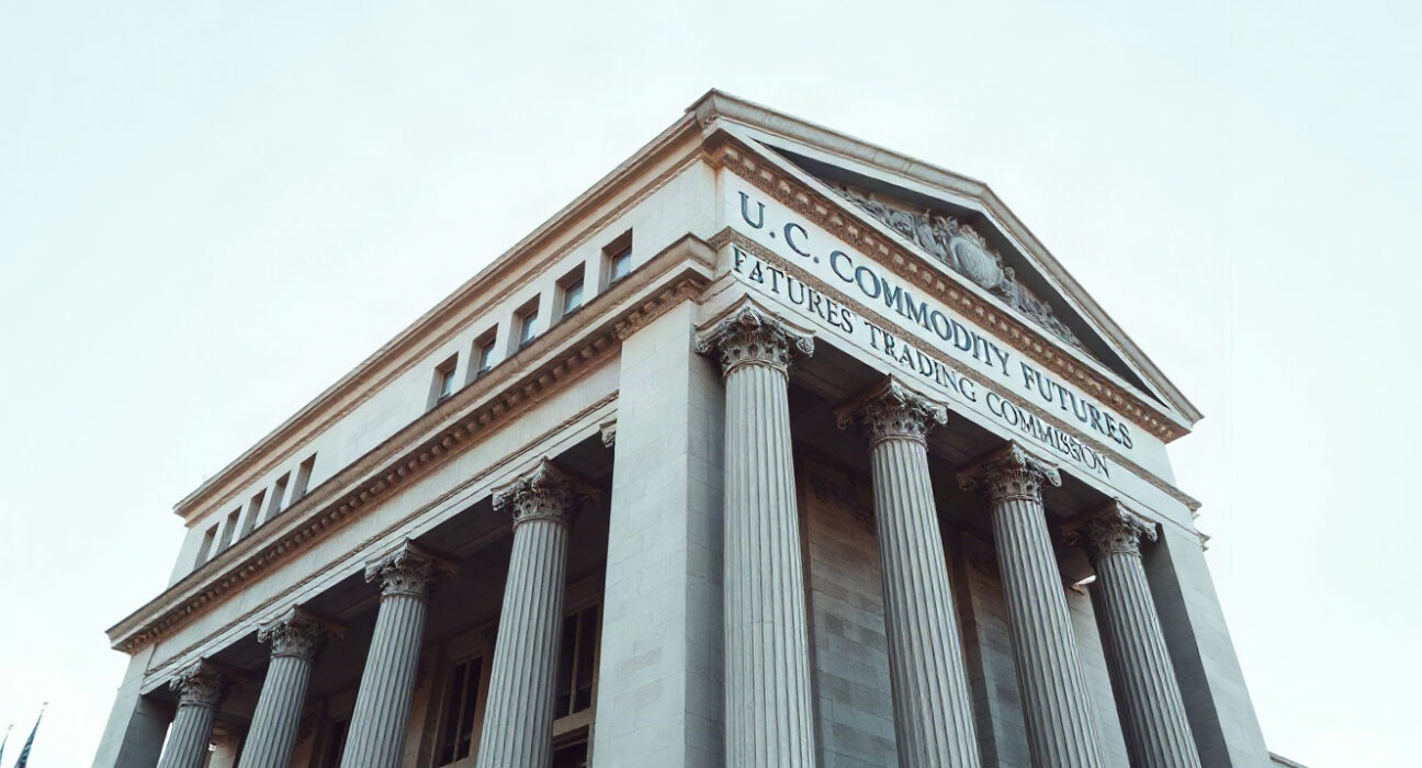 CFTC headquarters building in Washington, D.C., symbolizing regulatory enforcement action.