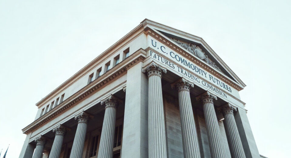 CFTC headquarters building in Washington, D.C., symbolizing regulatory enforcement action.