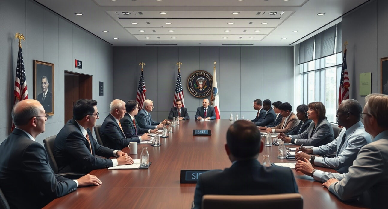 CFTC innovation advisory committee meeting in progress with officials discussing crypto, AI, and prediction markets.