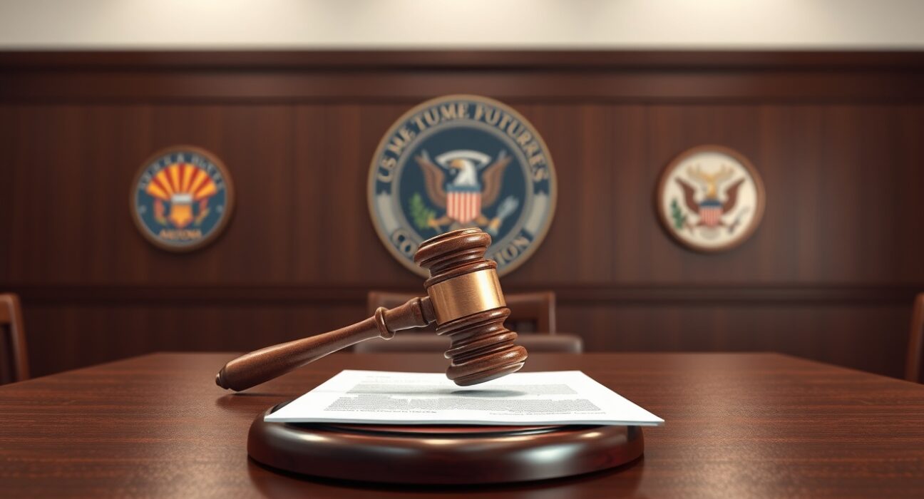 CFTC legal action against Arizona and Connecticut over prediction markets jurisdiction in a federal courtroom setting.