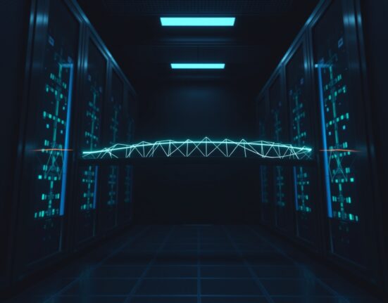 Digital bridge representing Chainlink CCIP connecting blockchain networks after KelpDAO hack