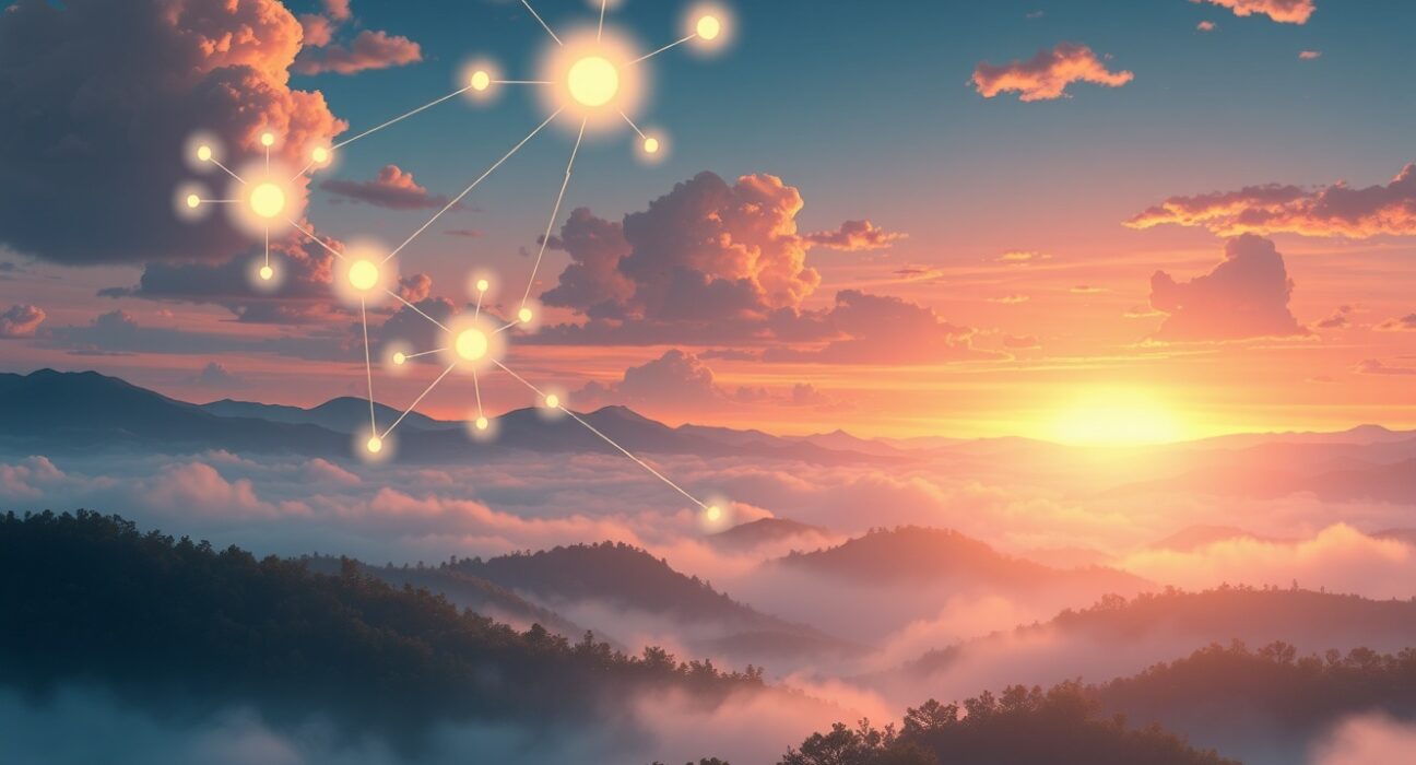 Chainlink oracle network connecting blockchain data with real-world applications for price prediction analysis