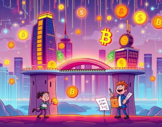 Chainlink price feed connecting traditional finance with cryptocurrency markets through secure data bridges