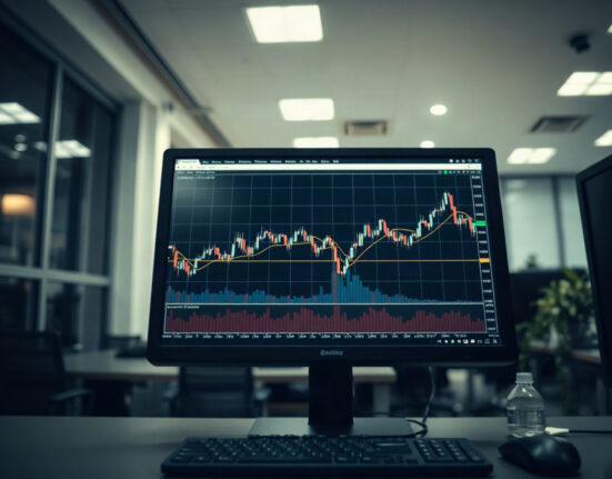 Chainlink (LINK) price chart near 200-day EMA on a trading screen