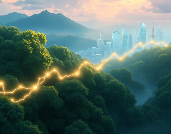 Chainlink's oracle network connecting blockchain technology to real-world financial data and institutions.