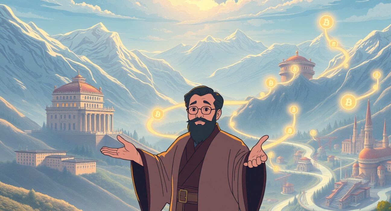 Changpeng Zhao discussing asset tokenization strategy with global leaders at the World Economic Forum in Davos.