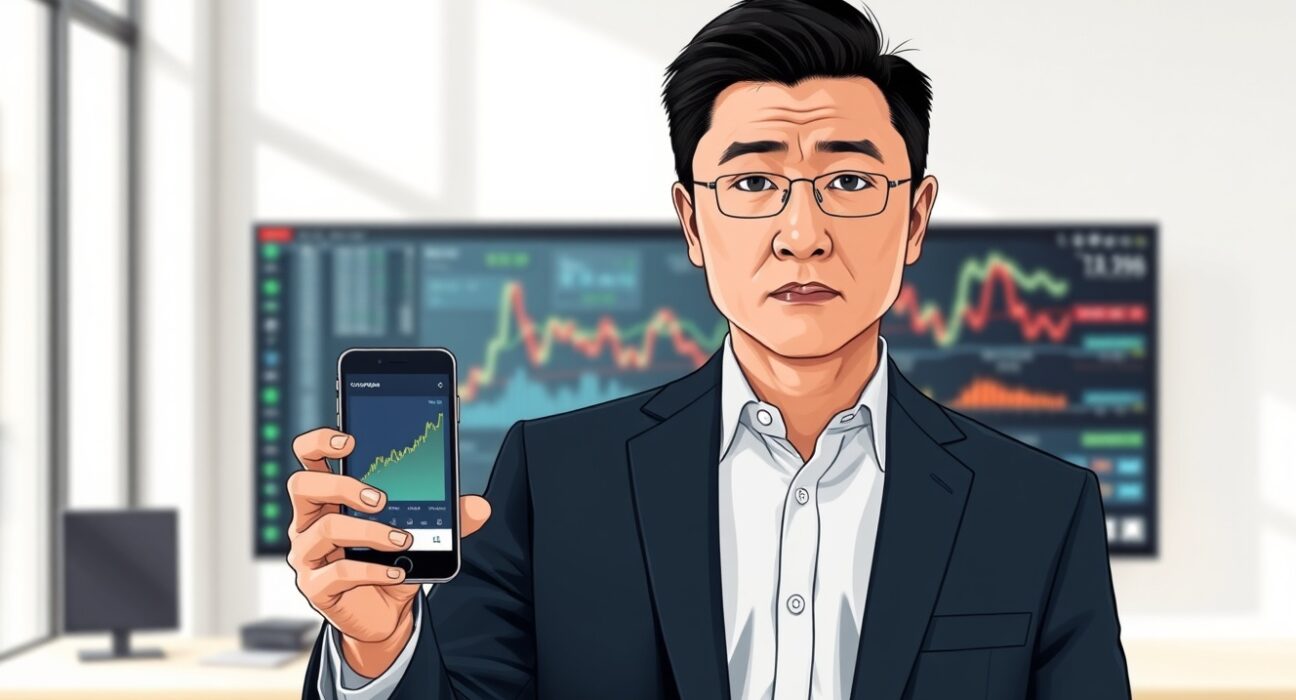 Changpeng Zhao warns about Binance listing scams in a serious office setting