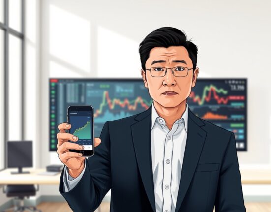 Changpeng Zhao warns about Binance listing scams in a serious office setting
