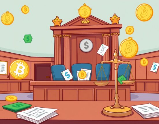Changpeng Zhao lawsuit illustration showing cryptocurrency legal battle over terror financing allegations