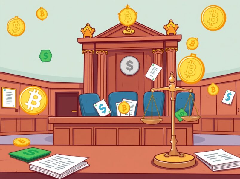 Changpeng Zhao lawsuit illustration showing cryptocurrency legal battle over terror financing allegations