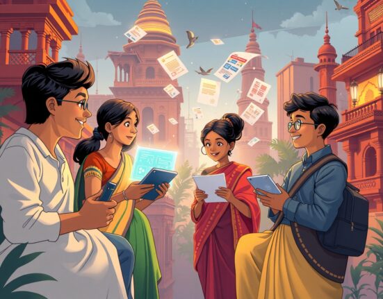 Young Indian professionals and students using ChatGPT and Codex AI tools for work and education in modern India