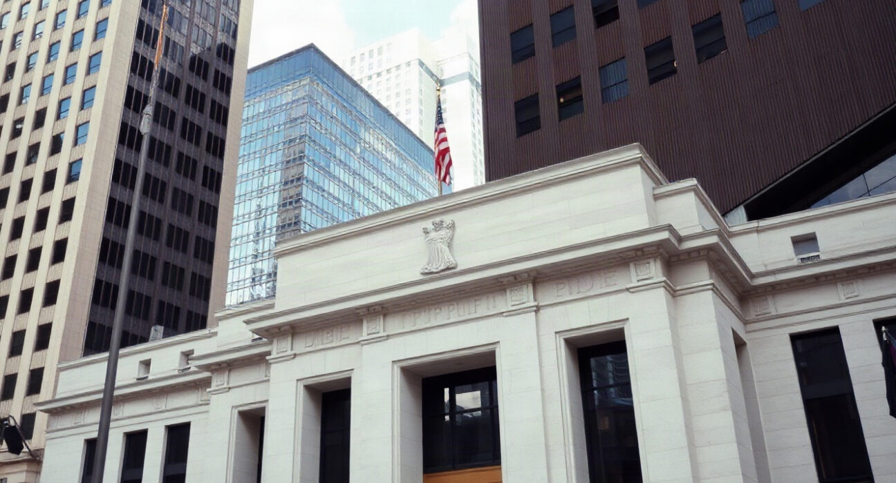 Federal Reserve Bank of Chicago building exterior on a clear day