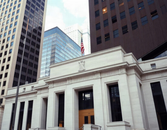 Federal Reserve Bank of Chicago building exterior on a clear day