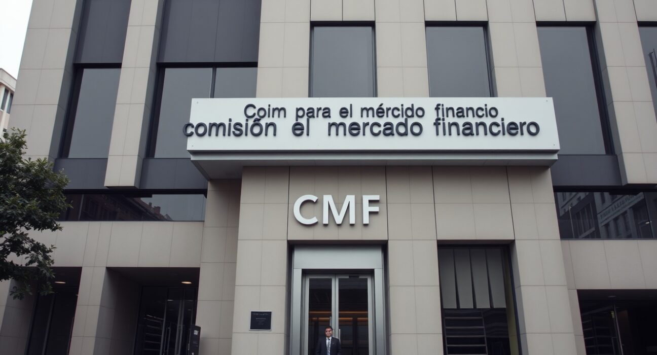 Exterior of Chile's Financial Market Commission building in Santiago