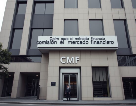 Exterior of Chile's Financial Market Commission building in Santiago