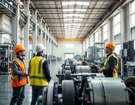 Workers in a Chilean industrial plant, symbolizing the June rebound in industrial production.