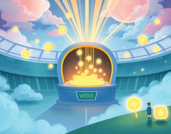 Chiliz CHZ token buyback and burn strategy visualized as a flow of digital value in a stylized ecosystem.