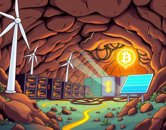 Underground Bitcoin mining operation in China using surplus renewable energy
