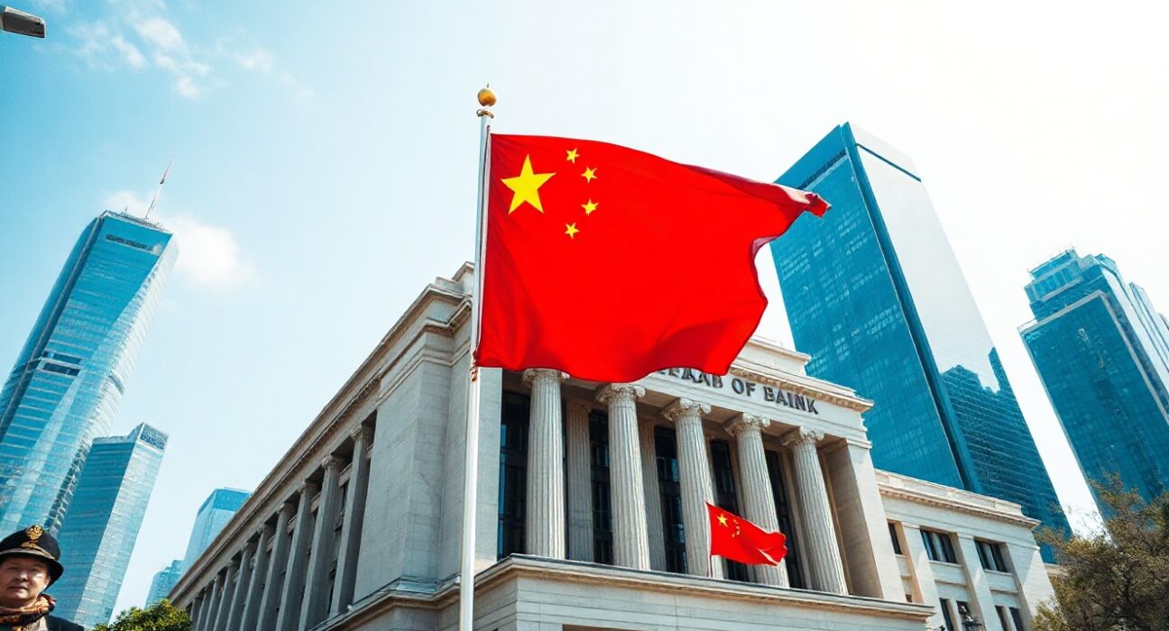 People's Bank of China building in Beijing on a clear day