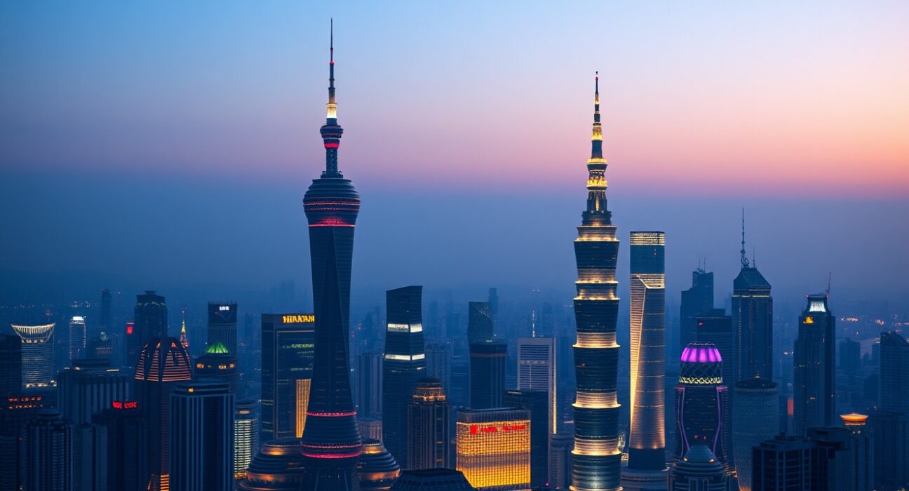 China economic growth analysis with Shanghai skyline representing economic development and policy challenges.