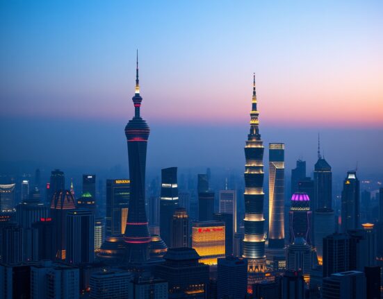 China economic growth analysis with Shanghai skyline representing economic development and policy challenges.