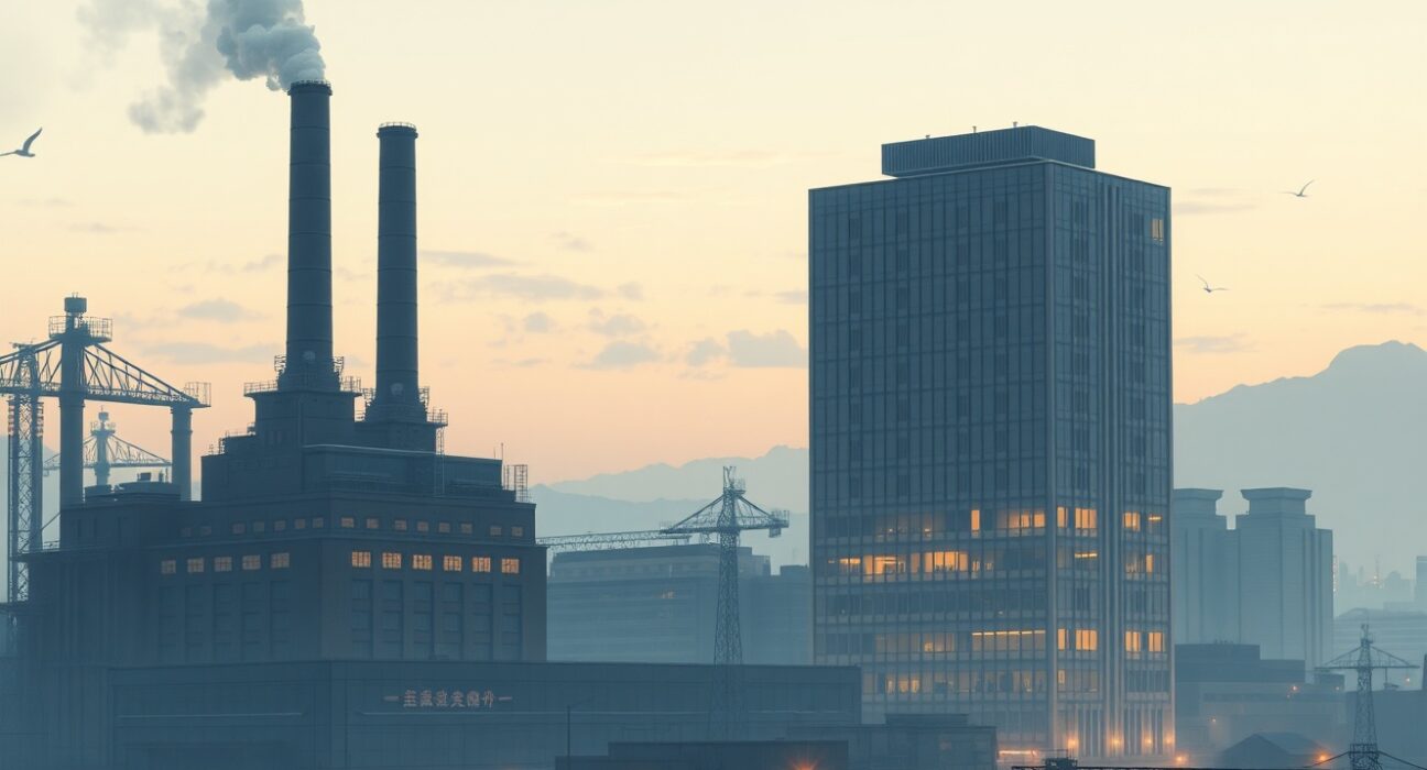 Analysis of China's February Manufacturing PMI decline and Non-Manufacturing PMI rise showing economic transition