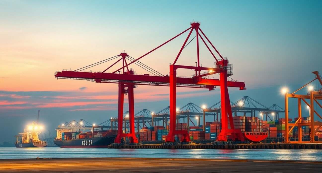 China's massive port operations during March trade surge showing import and export activity