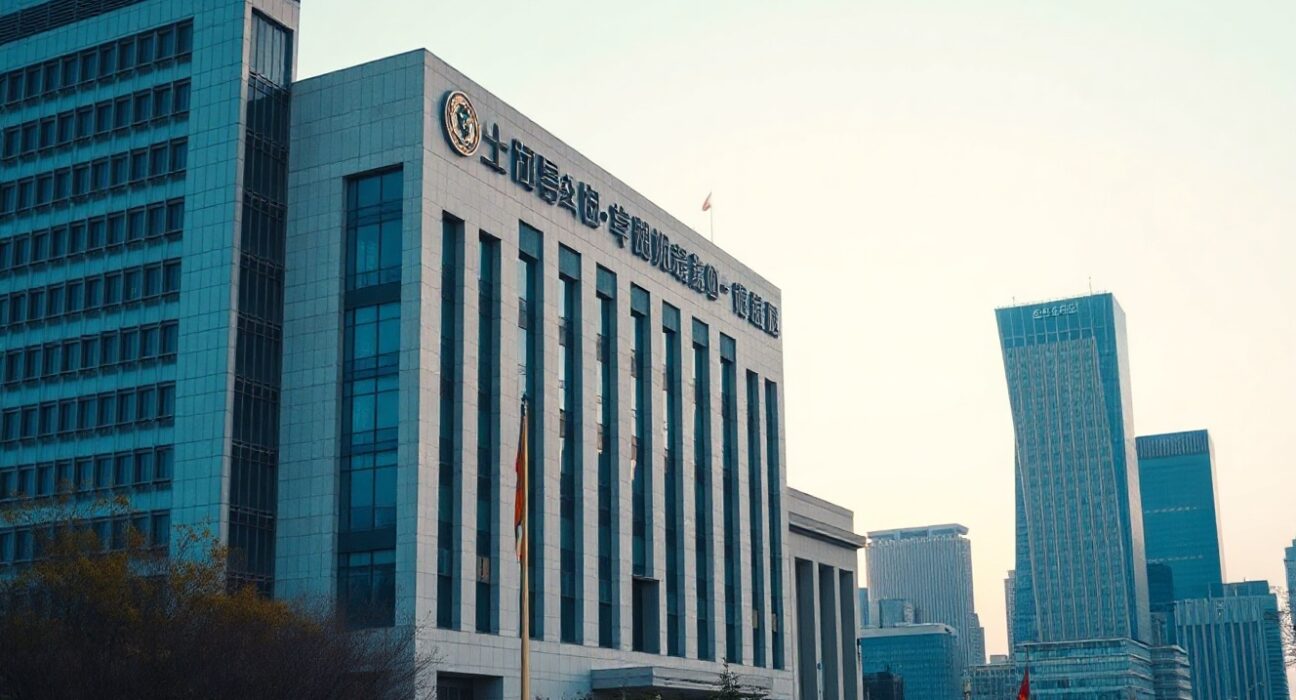 People's Bank of China headquarters in Beijing on a clear day, representing the central bank's role in credit policy.