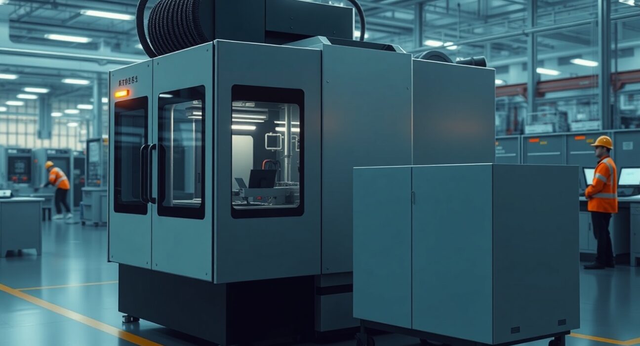 Analysis of China's manufacturing PMI data and underlying economic risks in a high-tech factory setting.