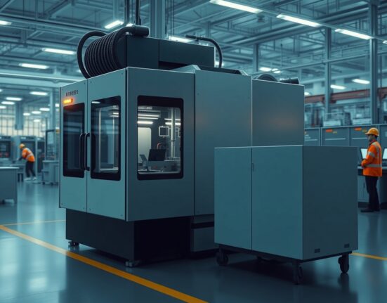 Analysis of China's manufacturing PMI data and underlying economic risks in a high-tech factory setting.