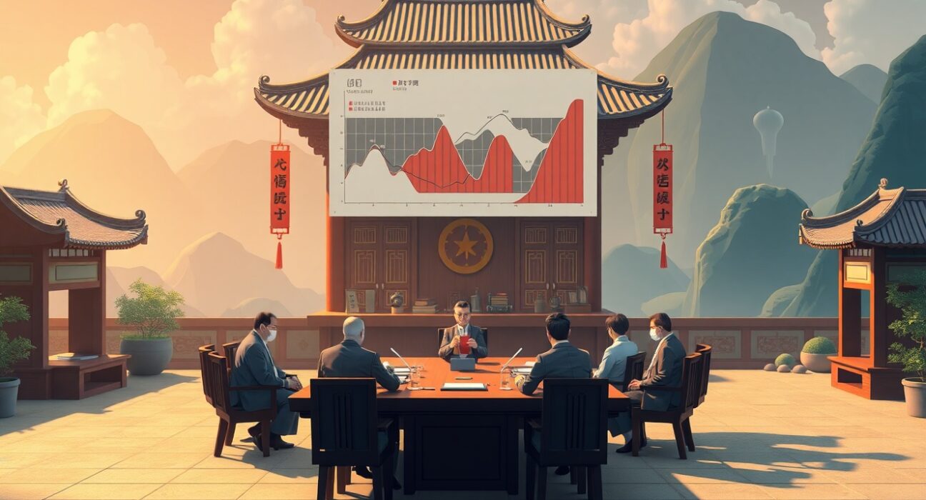 China's Politburo economic policy meeting discussing fiscal and monetary strategy for 2025 growth