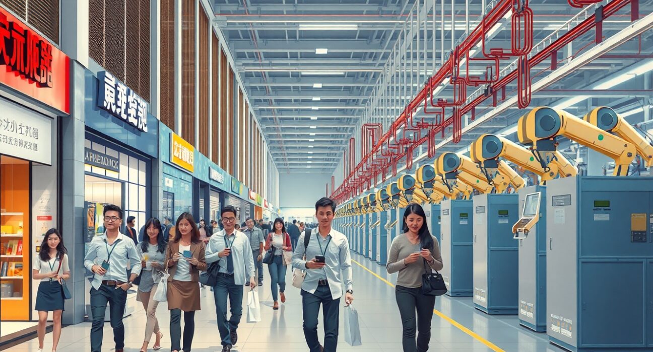 China's economic recovery shown through retail shopping and advanced manufacturing activity in January-February 2025.