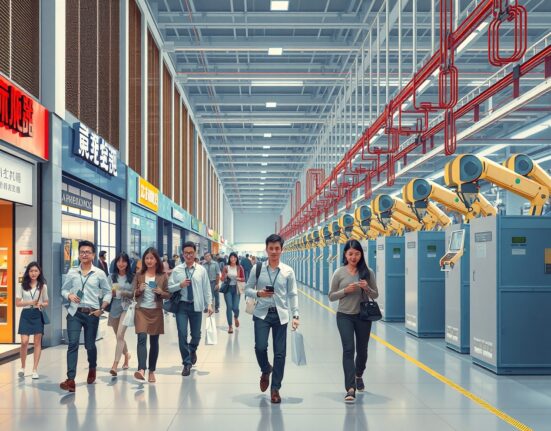 China's economic recovery shown through retail shopping and advanced manufacturing activity in January-February 2025.