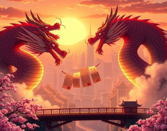 China and United States trade negotiations with Commerce Ministry officials discussing economic agreements