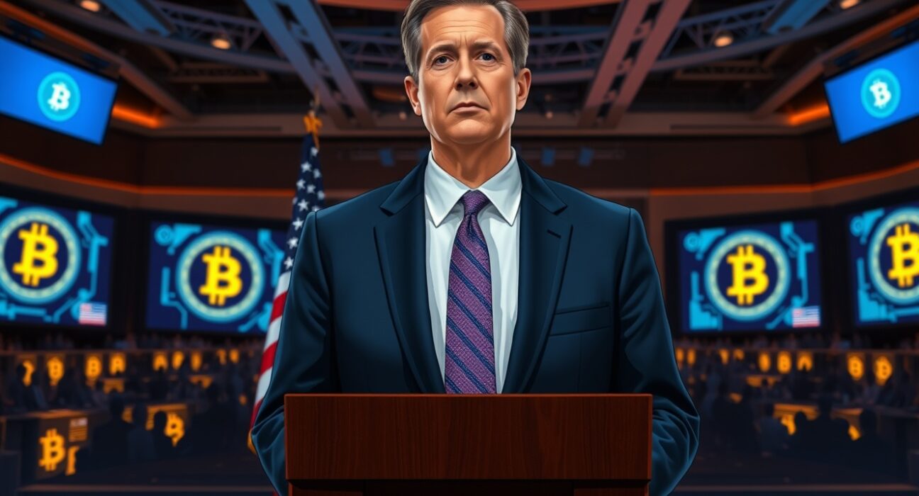 US lawmaker Zach Nunn announces bill to restrict Chinese takeovers of Bitcoin mining companies at the Bitcoin Conference.