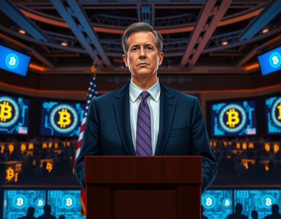 US lawmaker Zach Nunn announces bill to restrict Chinese takeovers of Bitcoin mining companies at the Bitcoin Conference.