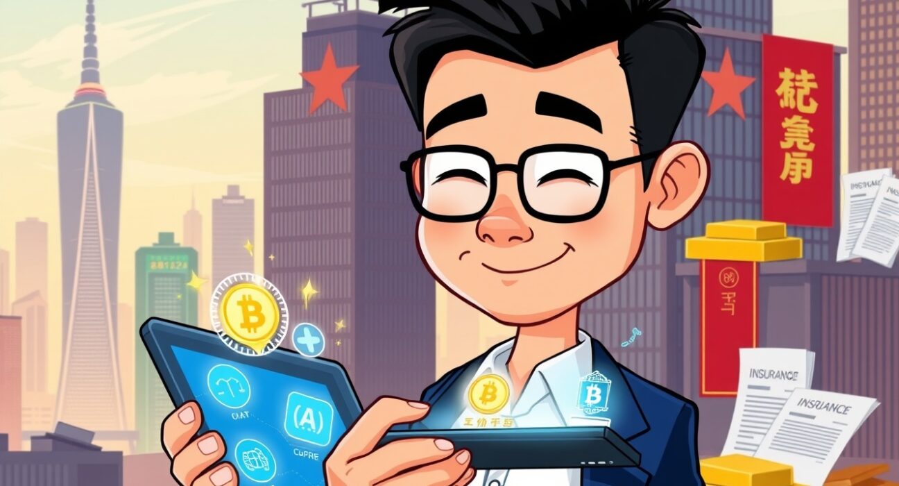 Chinese HNWIs crypto investment strategy illustrated with digital and traditional assets