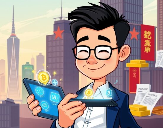 Chinese HNWIs crypto investment strategy illustrated with digital and traditional assets