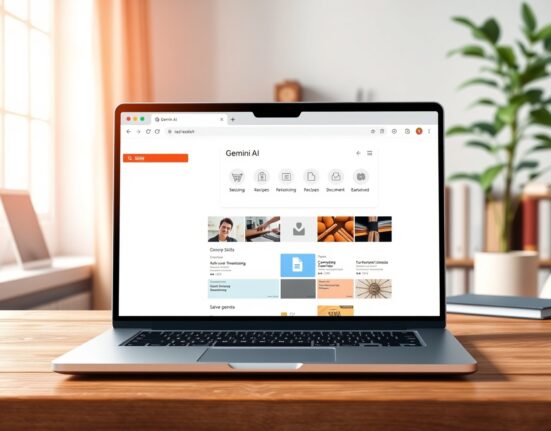 Google Chrome browser displaying new AI Skills feature for workflow automation with Gemini integration