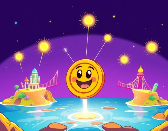 Strategic cartoon illustration of Circle acquiring Axelar development team to build blockchain bridges.