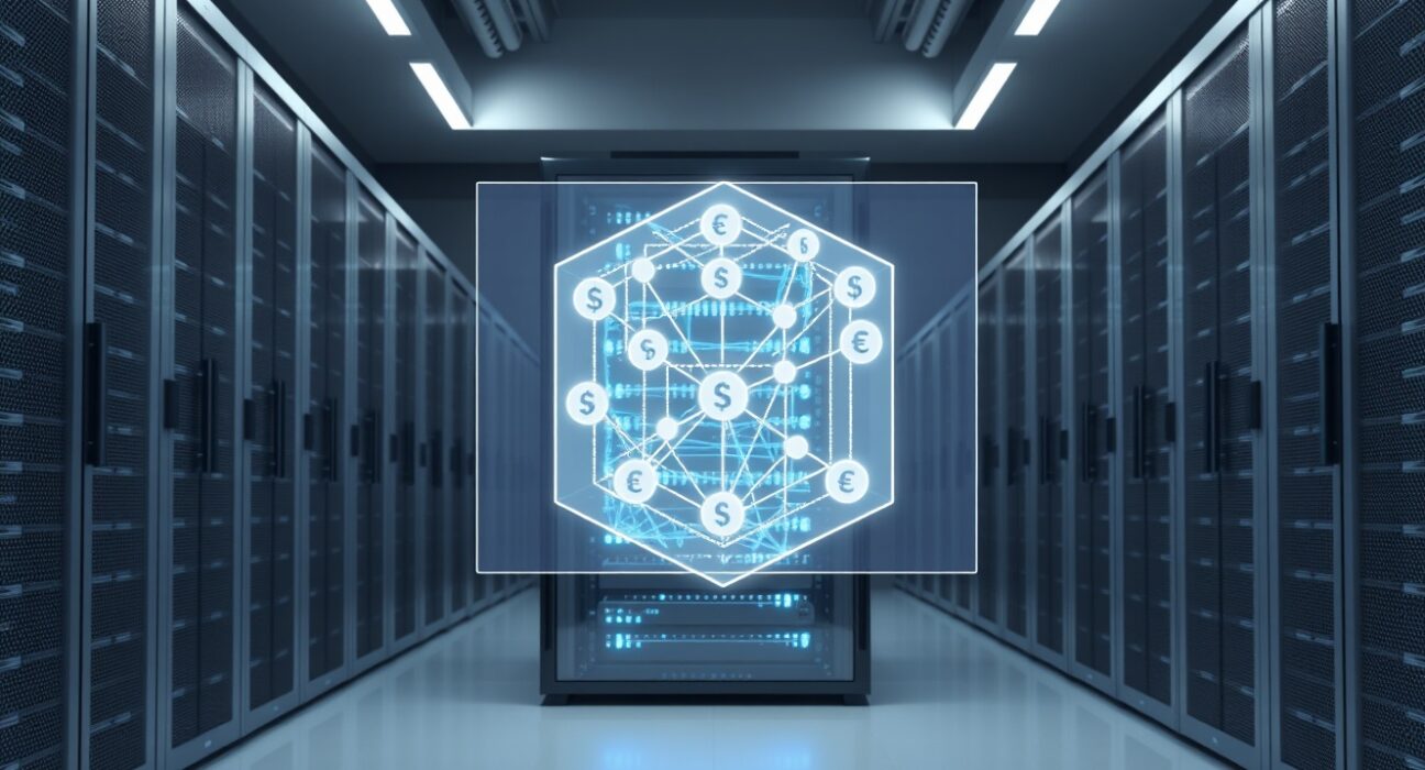 Circle's Arc layer-1 blockchain infrastructure for stablecoins with a holographic network diagram.