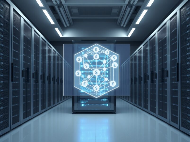 Circle's Arc layer-1 blockchain infrastructure for stablecoins with a holographic network diagram.