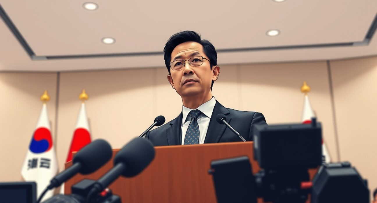 Circle CEO Jeremy Allaire addresses USDC compliance at Seoul press conference regarding Strait of Hormuz toll payments.