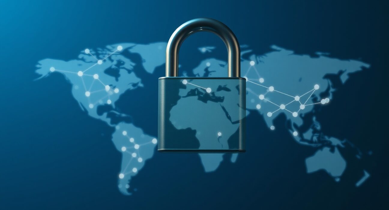 Digital padlock symbolizing the freeze of cryptocurrency addresses linked to Iranian exchange Wallex for sanctions compliance.