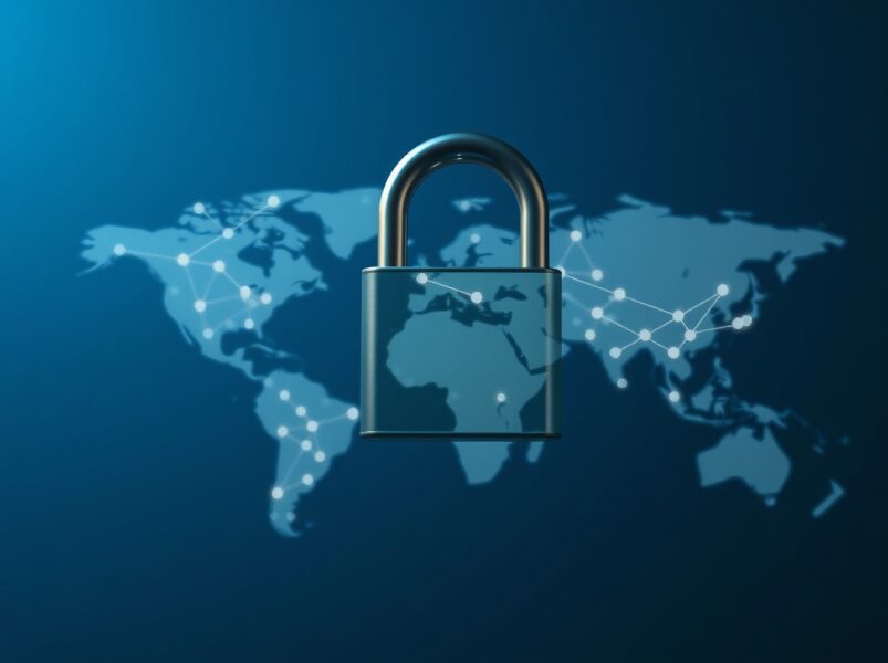 Digital padlock symbolizing the freeze of cryptocurrency addresses linked to Iranian exchange Wallex for sanctions compliance.