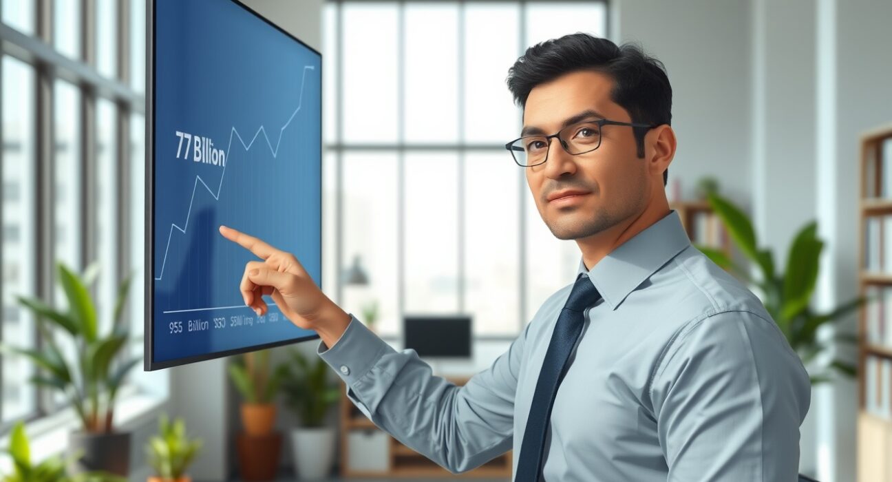 Financial analyst presents rising valuation graph for Circle and USDC stablecoin.