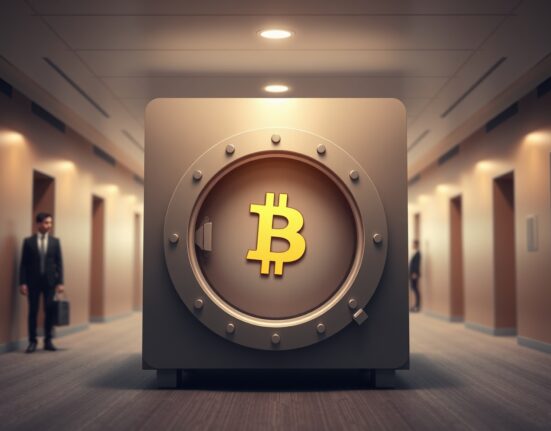 Secure vault door with Bitcoin symbol representing Citrea's ctUSD Pre-Deposit Vault launch