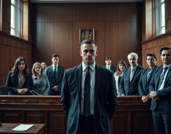 UK courtroom scene with Olympic sprinter CJ Ujah and co-defendants at a criminal hearing for cryptocurrency fraud