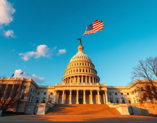 US Capitol building during golden hour, representing legislative negotiations on the CLARITY Act