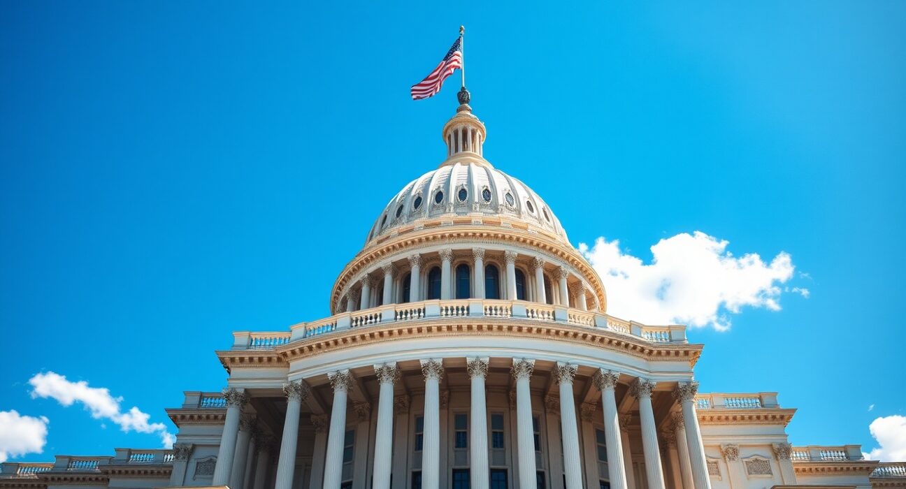 U.S. Capitol building on a sunny day, symbolizing the legislative process for the CLARITY Act.